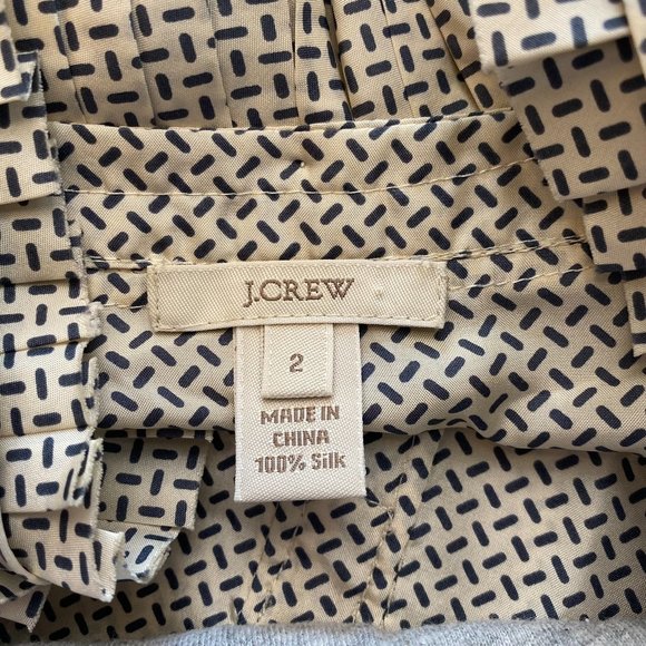 J Crew Calixta Flecked Silk Ruffle Blouse Top - Picture 6 of 8